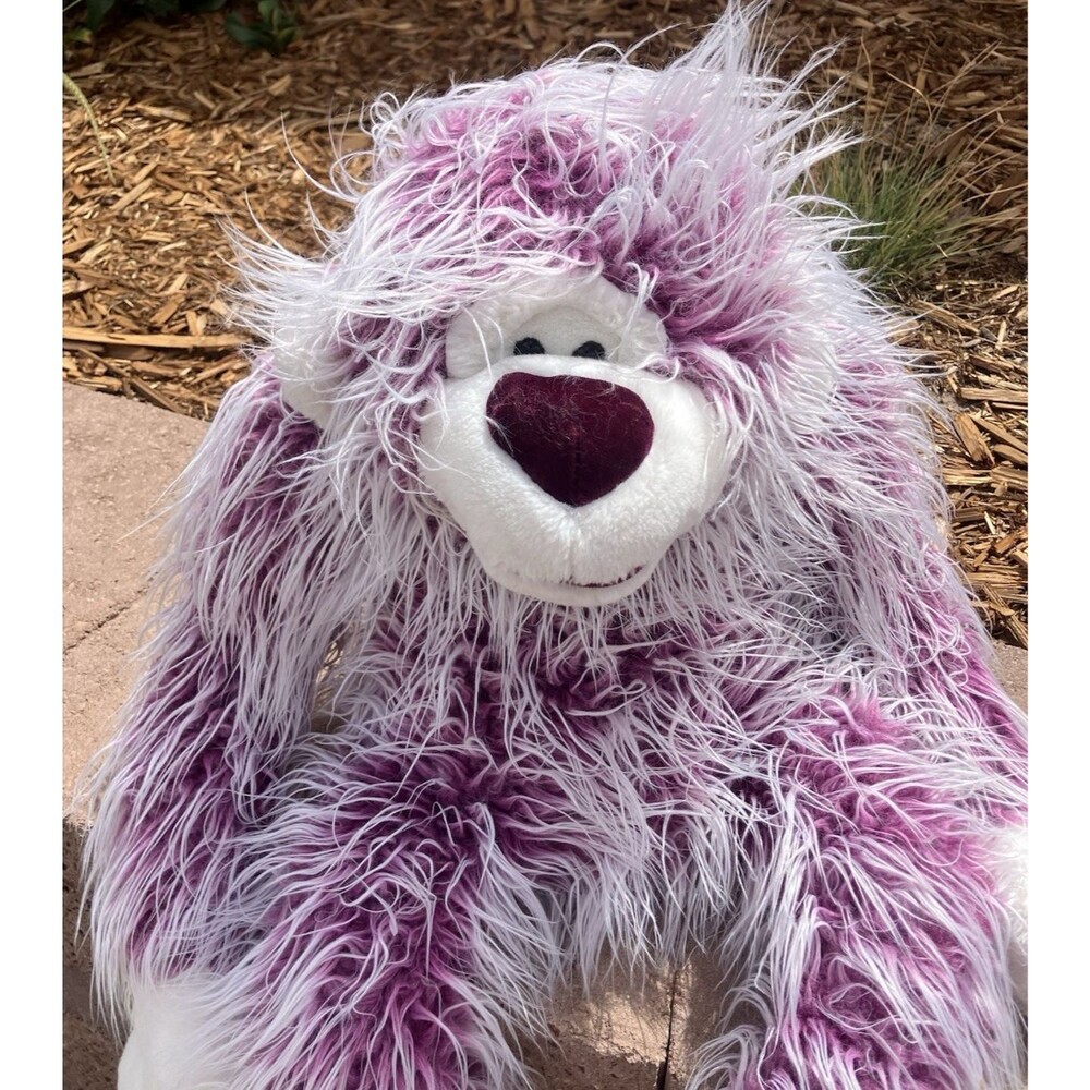 Dee Dee Collectors Choice Purple White Shaggy Monkey Gorilla Plush 25”